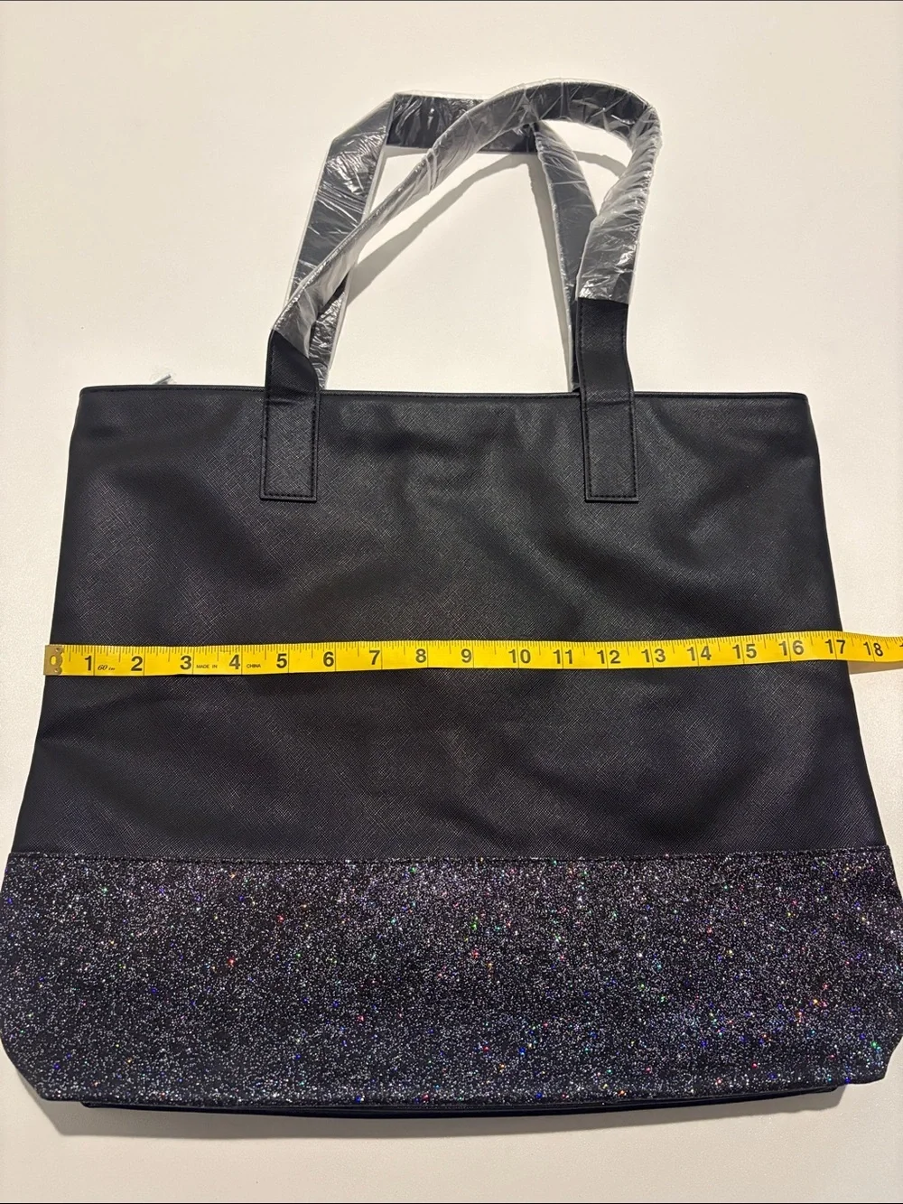 Jimmy Choo Perfume Black Tote with Glitter Bottom
